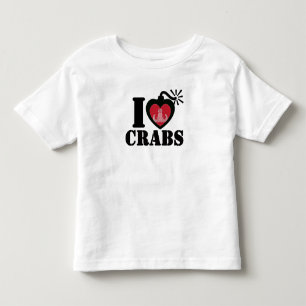 Camiseta De Bebé I cangrejos del corazón
