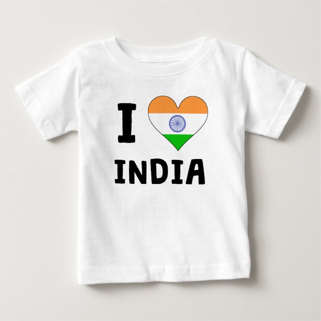 Camiseta De Bebé I corazón la India (Anverso)