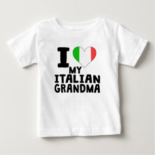 Camiseta De Bebé I corazón mi abuela italiana