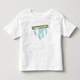 Camiseta De Bebé I corazón mis papás