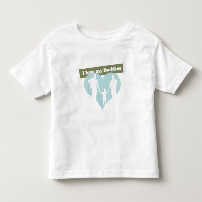 Camiseta De Bebé I corazón mis papás (Anverso)