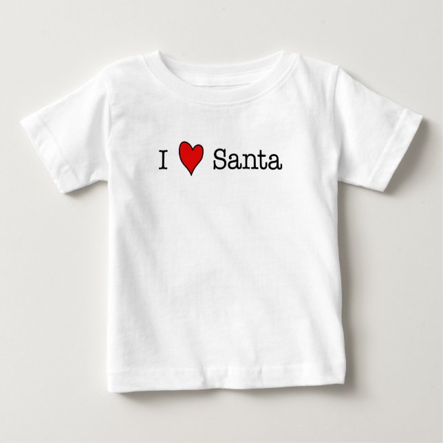 Camiseta De Bebé I (corazón) Santa (Anverso)
