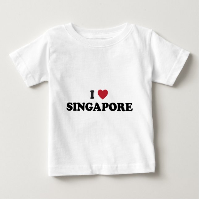 Camiseta De Bebé I corazón Singapur (Anverso)