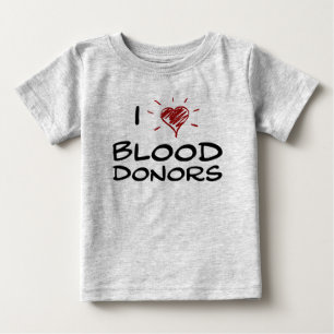 Camiseta De Bebé I donantes de sangre del corazón