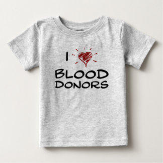 Camiseta De Bebé I donantes de sangre del corazón