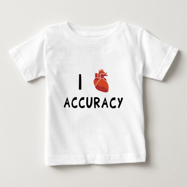 Camiseta De Bebé I exactitud del corazón (Anverso)