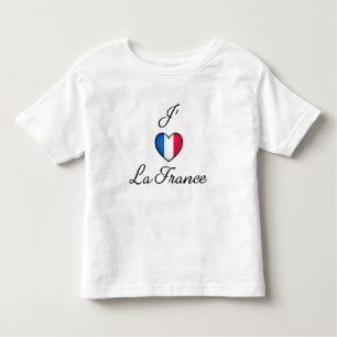 Camiseta De Bebé "I heart France" Orgullo francés "J'adore La Franc