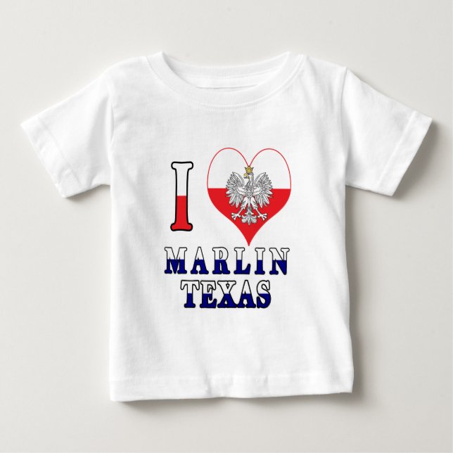 Camiseta De Bebé I Heart Love Marlin Texas (Anverso)