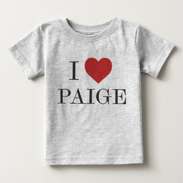 Camiseta De Bebé I Heart Paige (Anverso)