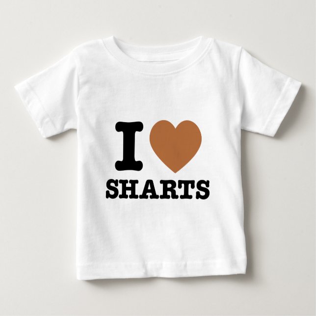 Camiseta De Bebé I Heart Sharts (Anverso)