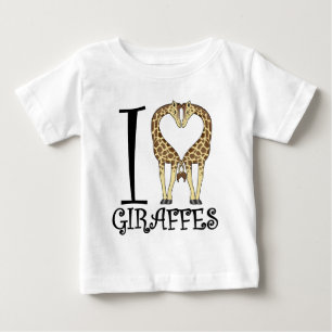 Camiseta De Bebé I jirafas del corazón