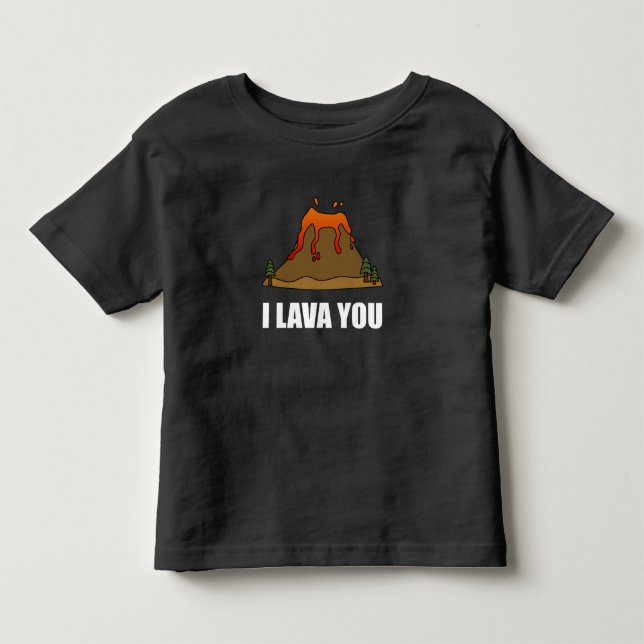 Camiseta De Bebé I lava usted volcán (Anverso)