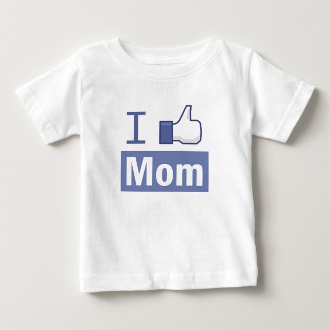 Camiseta De Bebé I like mom (Anverso)