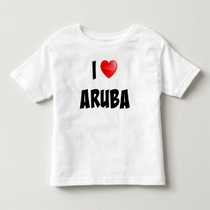 Camiseta De Bebé "I Love Aruba" ropa diseñada por un personalizado