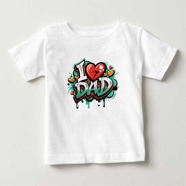 Camiseta De Bebé I love daddy (Anverso)