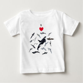 Camiseta De Bebé I love dolphins - Amo los delfines
