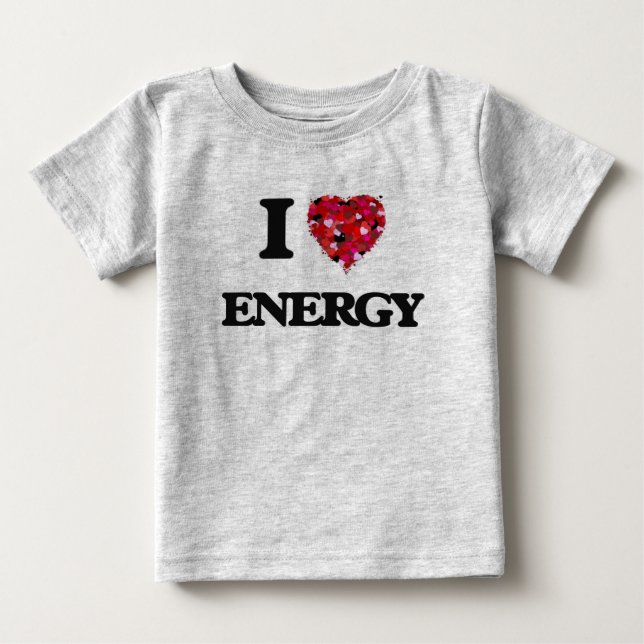 Camiseta De Bebé I love ENERGY (Anverso)