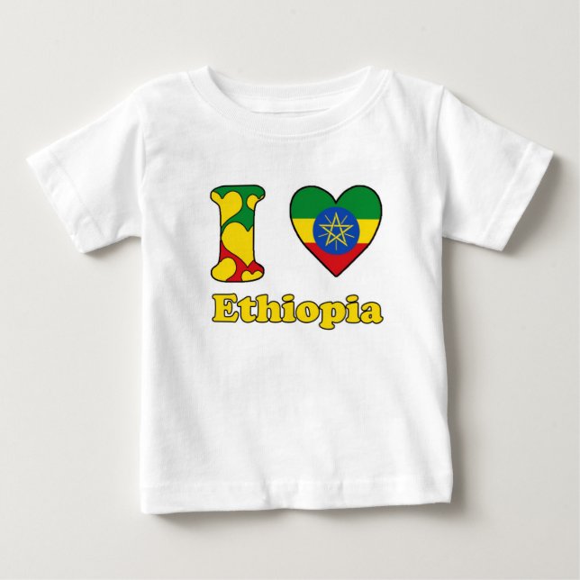 Camiseta De Bebé I love Ethiopia (Anverso)