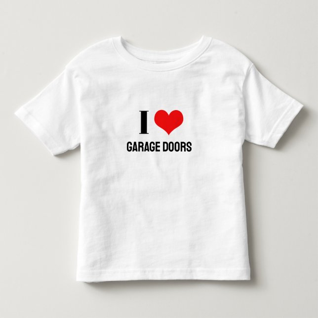 Camiseta De Bebé I Love Garage Doors Christmas Red Heart Funny Gift (Anverso)
