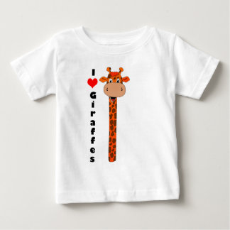 Camiseta De Bebé I love giraffes