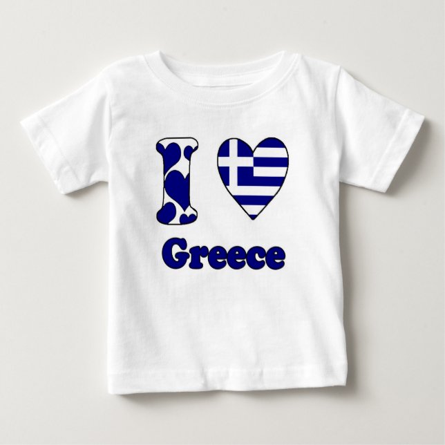 Camiseta De Bebé I love Greece (Anverso)