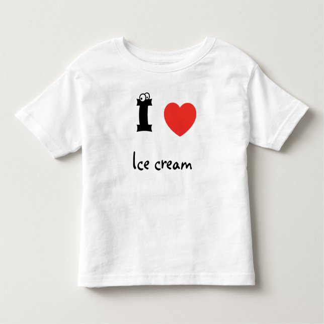 Camiseta De Bebé I love ice cream shirt. (Anverso)