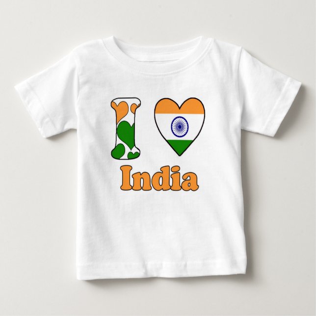Camiseta De Bebé I love India (Anverso)