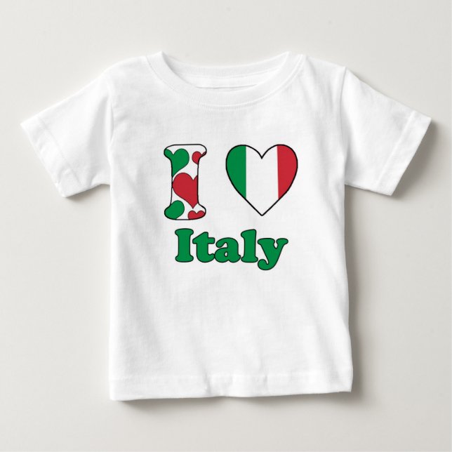 Camiseta De Bebé I love Italy (Anverso)