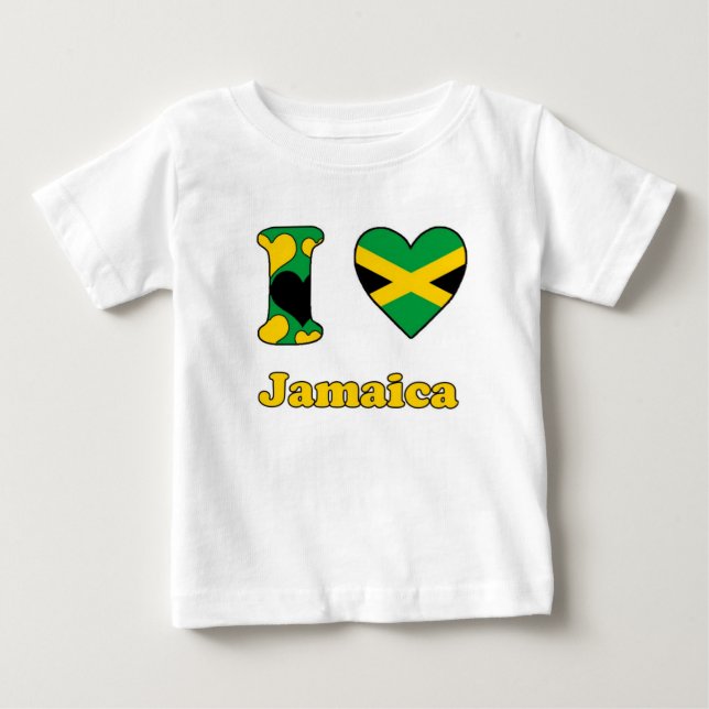 Camiseta De Bebé I love Jamaica (Anverso)