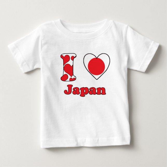 Camiseta De Bebé I love Japan (Anverso)