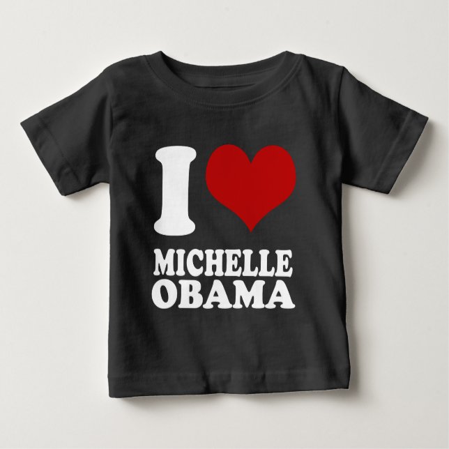 Camiseta De Bebé I love Michell Obama (Anverso)
