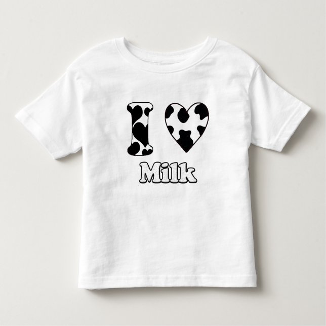 Camiseta De Bebé I love milk (Anverso)