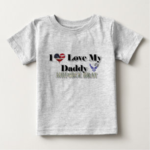 Camiseta De Bebé I Love My Daddy (Airforce Brat)