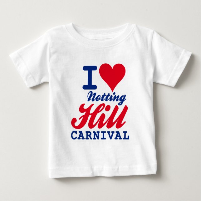 CAMISETA DE BEBÉ I LOVE NOTTING HILL CARNIVAL (Anverso)