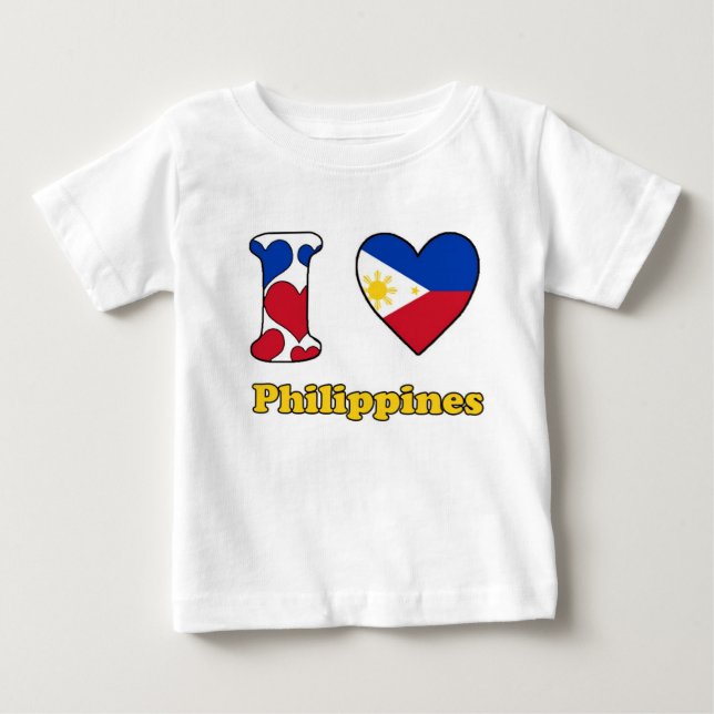 Camiseta De Bebé I love Philippines (Anverso)