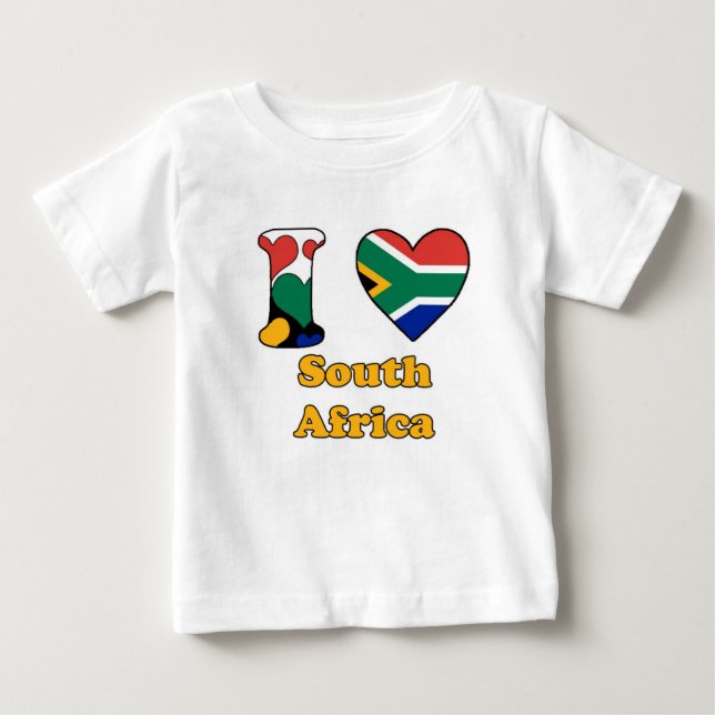 Camiseta De Bebé I love South Africa (Anverso)