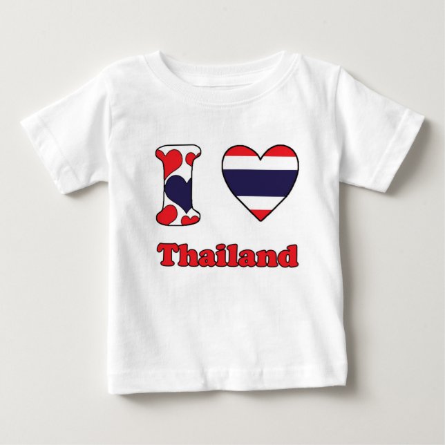 Camiseta De Bebé I love Thailand (Anverso)