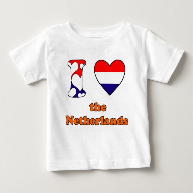 Camiseta De Bebé I love the Netherlands (Anverso)