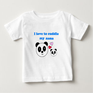 CAMISETA DE BEBÉ I LOVE TO CUDDLE MY NANA