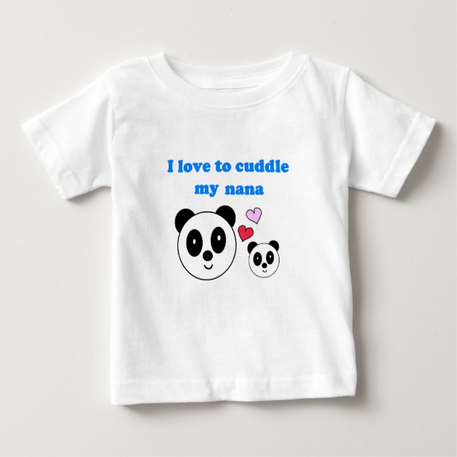 CAMISETA DE BEBÉ I LOVE TO CUDDLE MY NANA (Anverso)