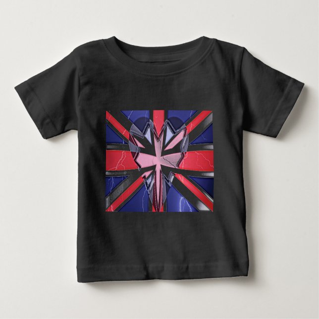 Camiseta De Bebé "I love UK" Art Print (Anverso)