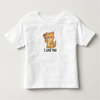 Camiseta De Bebé I Love You Kitten