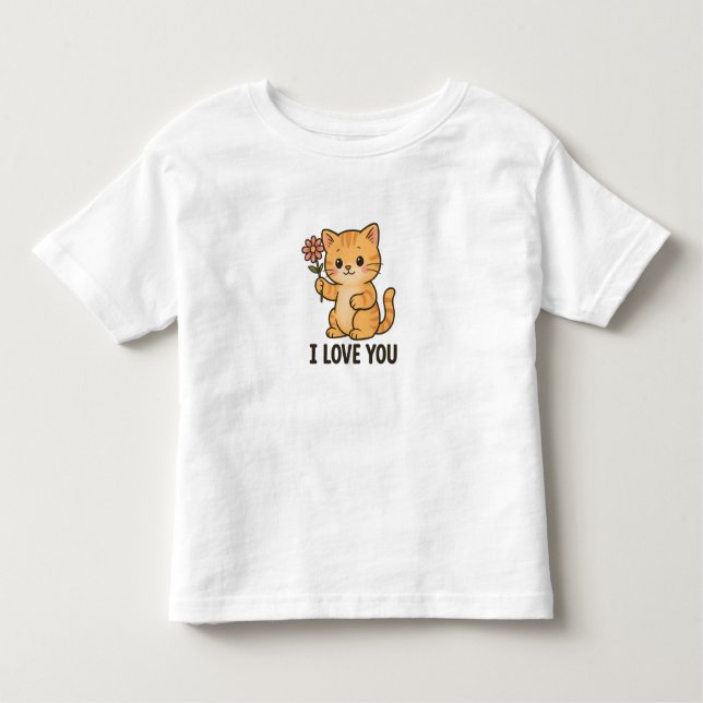 Camiseta De Bebé I Love You Kitten (Anverso)