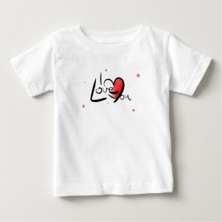 Camiseta De Bebé I Love You Romantic Heart Art