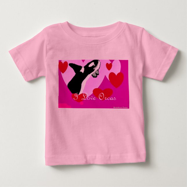 Camiseta De Bebé I Luv Orcas (Anverso)