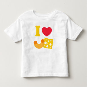 Camiseta De Bebé I mac y queso del corazón