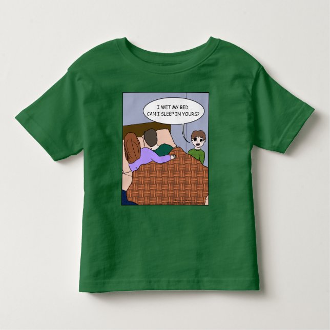 Camiseta De Bebé I mojó mi cama… (Anverso)