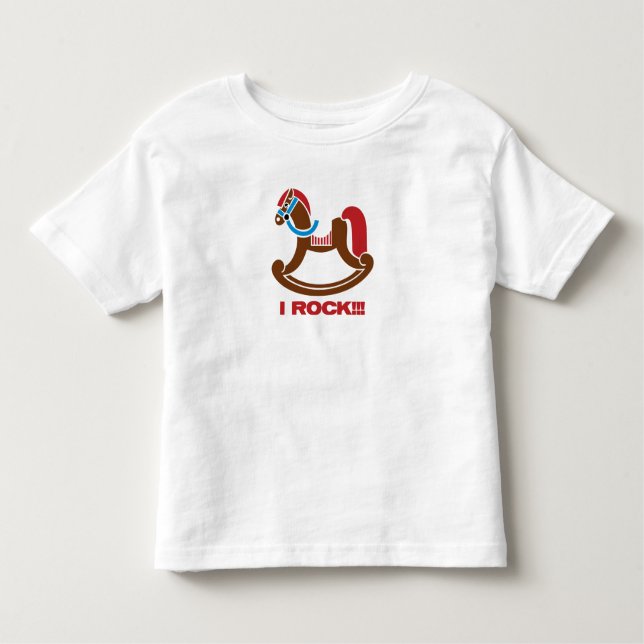 Camiseta De Bebé I ROCK tee para niños pequeños (Anverso)