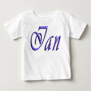 Camiseta De Bebé Ian, Nombre, Logo, Camiseta Blanca Bebé