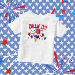 Camiseta De Bebé Ice Cream Chillin' fuera 4 de julio